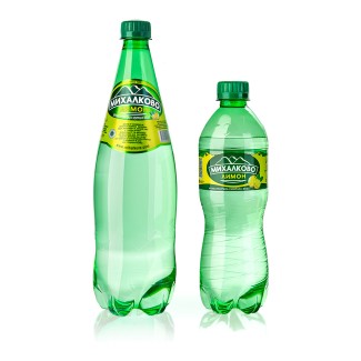 Минерална вода Михалково 1л с плодов аромат Лимон Газирана